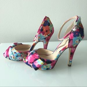Floral Print Heels